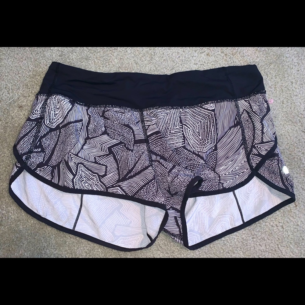 Black and White Speed Up Shorts 2.5” Inseam